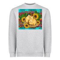 Heather Grey western chicks coop animals sunflowers cactus serape leopard turquoise Heavyweight Sweatshirt - Artiststas