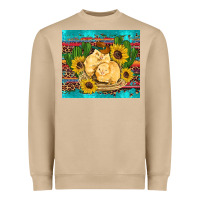 Mushroom western chicks coop animals sunflowers cactus serape leopard turquoise Heavyweight Sweatshirt - Artiststas