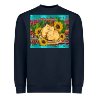 Navy western chicks coop animals sunflowers cactus serape leopard turquoise Heavyweight Sweatshirt - Artiststas