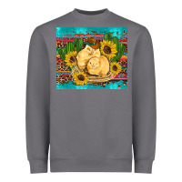 Storm western chicks coop animals sunflowers cactus serape leopard turquoise Heavyweight Sweatshirt - Artiststas