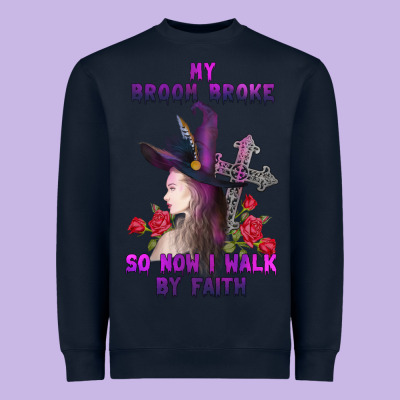 My Broom Broke Heavyweight Sweatshirt Designed By Adodesignshop