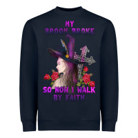 Navy my broom broke Heavyweight Sweatshirt - AdoDesignShop