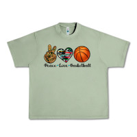 Oil Green peace love basketball Urban Heavy Tee - Artiststas