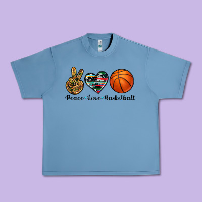 Peace Love Basketball Urban Heavy Tee Designed By Artiststas