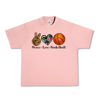 Salmon peace love basketball Urban Heavy Tee - Artiststas