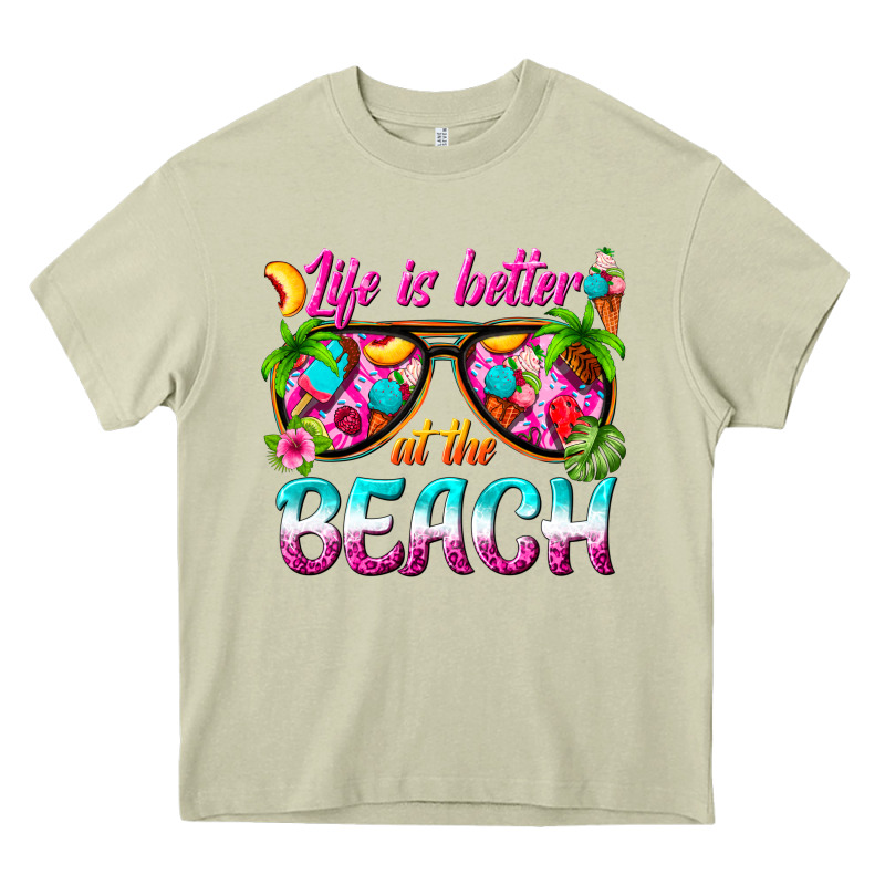 Life Is Better At The Beach Heavy Core Tee by texasbilliewilder | Teevron