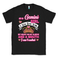 Black As A Gemini Girl I Was Born With My Heart On My Sleeve And A Mouth Classic Tee - Jasminsmagicworld
