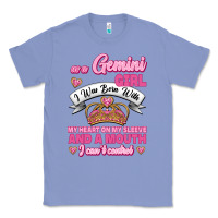 Colony Blue As A Gemini Girl I Was Born With My Heart On My Sleeve And A Mouth Classic Tee - Jasminsmagicworld