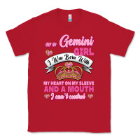 Red As A Gemini Girl I Was Born With My Heart On My Sleeve And A Mouth Classic Tee - Jasminsmagicworld