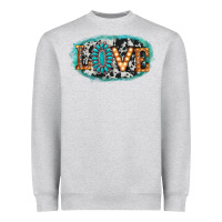 Heather Grey love western Heavyweight Sweatshirt - AdoDesignShop