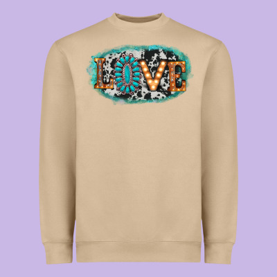 Love Western Heavyweight Sweatshirt Designed By Adodesignshop