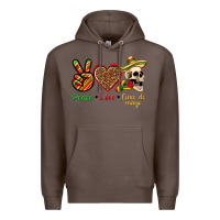 Coffee Peace Love Cinco De Mayo Premium Hoodie - texasbilliewilder