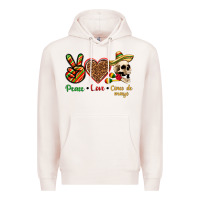Peace Love Cinco De Mayo Premium Hoodie | Teevron