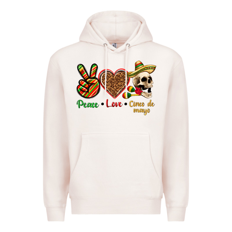 Peace Love Cinco De Mayo Premium Hoodie by texasbilliewilder | Teevron