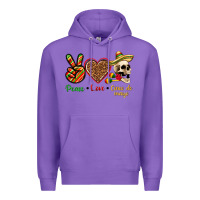 Purple Peace Love Cinco De Mayo Premium Hoodie - texasbilliewilder