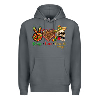 Rock Peace Love Cinco De Mayo Premium Hoodie - texasbilliewilder