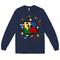Navy one puzzle bougie Long Sleeve Tee - MaliasSmallBusiness