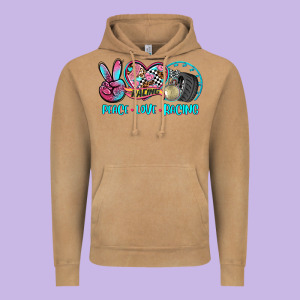 Peace Love Racing Vintage Hoodie Designed By Adodesignshop