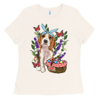 Bone Easter Beagle Ladies Tee - RanaPortraitStore