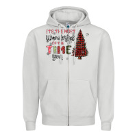 Dove Grey its the most wonderful time of the year Zipper Hoodie - MaliasSmallBusiness