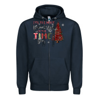 Navy its the most wonderful time of the year Zipper Hoodie - MaliasSmallBusiness