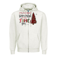 Oatmeal Heather its the most wonderful time of the year Zipper Hoodie - MaliasSmallBusiness