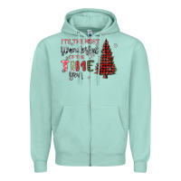 Seafoam its the most wonderful time of the year Zipper Hoodie - MaliasSmallBusiness