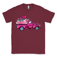 Burgundy valentine's day pink truck Classic Tee - BarkalooDesign
