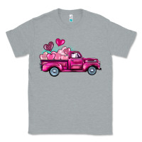 Heather Grey valentine's day pink truck Classic Tee - BarkalooDesign