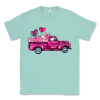 Seafoam valentine's day pink truck Classic Tee - BarkalooDesign