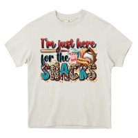 Cream i'm just here for the snacks Heavy Core Tee - Zillion Design Studio