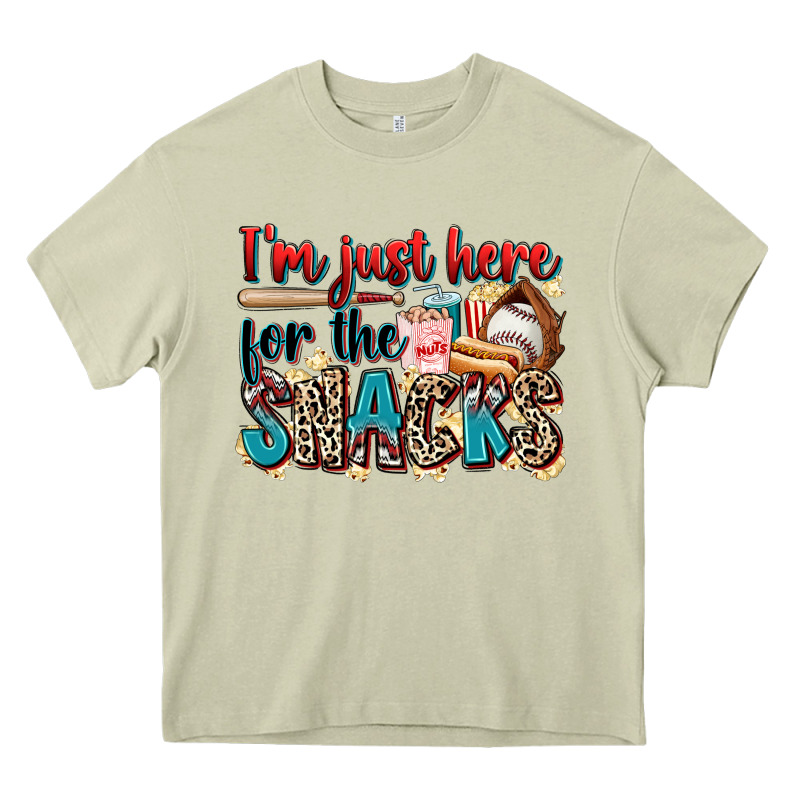 I'm Just Here For The Snacks Heavy Core Tee by Zillion Design Studio | Teevron