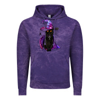 Cloud Purple black witch cat Vintage Hoodie - BundleAndBundleShop