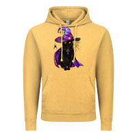 Vintage Mustard black witch cat Vintage Hoodie - BundleAndBundleShop