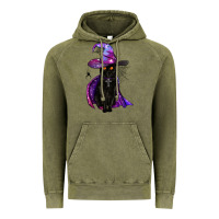 Vintage Olive black witch cat Vintage Hoodie - BundleAndBundleShop