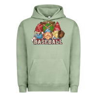 Pigment Oil Green Baseball gnomies Urban Hoodie - HowdyJamesFarm