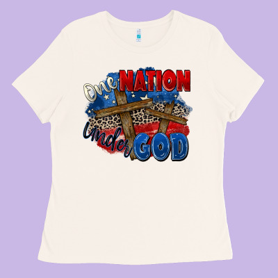 One Nation Under God Ladies Tee Designed By Zillion Design Studio