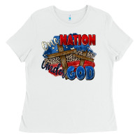 White one nation under god Ladies Tee - Zillion Design Studio