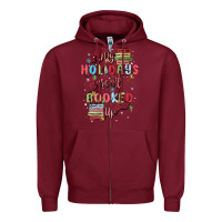 Burgundy my holidays are all booked up Zipper Hoodie - MaliasSmallBusiness