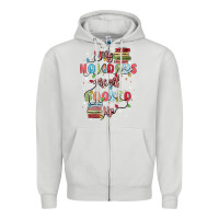 Dove Grey my holidays are all booked up Zipper Hoodie - MaliasSmallBusiness