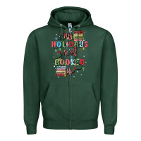 Sports Green my holidays are all booked up Zipper Hoodie - MaliasSmallBusiness