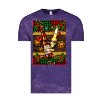 Cloud Purple snow and beer bottles Vintage Tee - AdoDesignShop