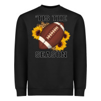 Black tis the season football sunflower Heavyweight Sweatshirt - AdoDesignShop