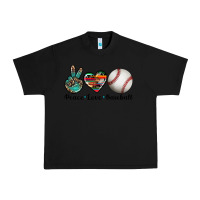Black peace love baseball Urban Heavy Tee - Artiststas