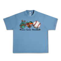 Pebble Blue peace love baseball Urban Heavy Tee - Artiststas