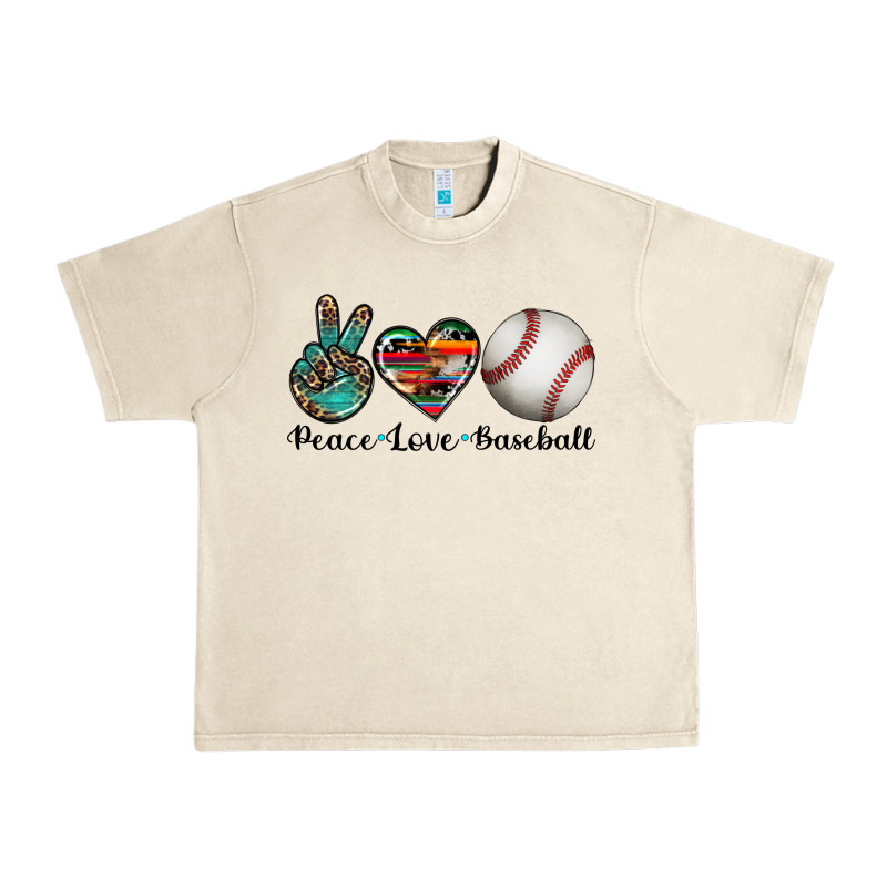 Peace Love Baseball Urban Heavy Tee by Artiststas | Teevron