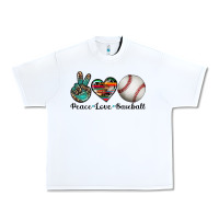 White peace love baseball Urban Heavy Tee - Artiststas
