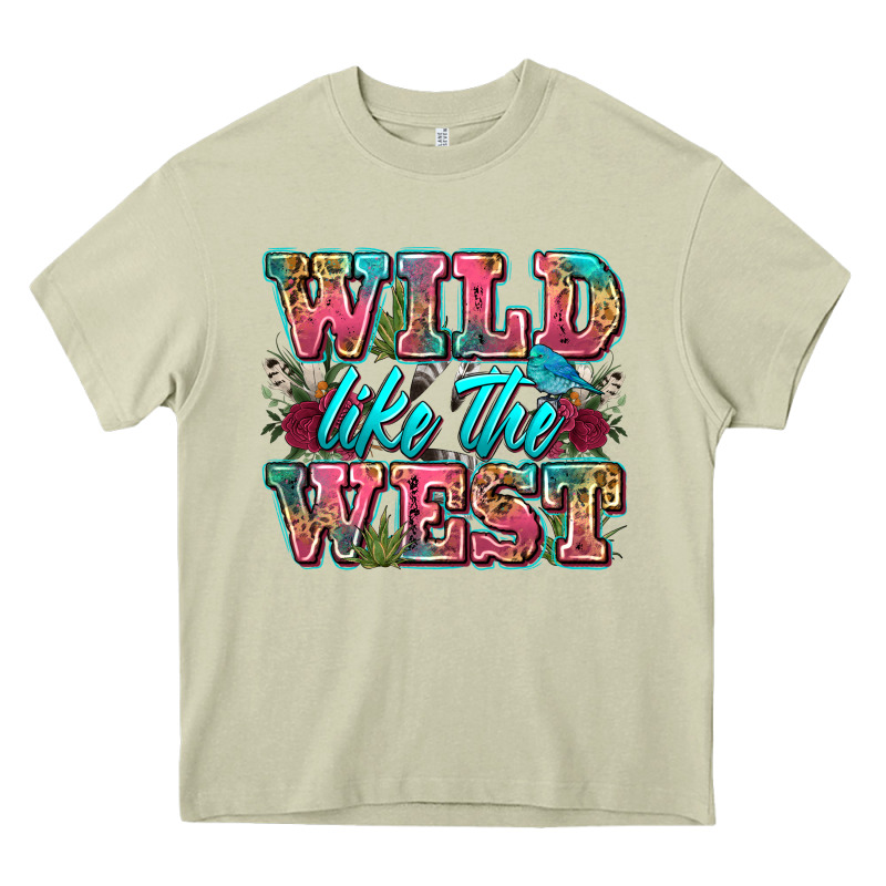 Wild Like The West Heavy Core Tee by Zillion Design Studio | Teevron
