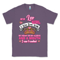 Lavender As A Leo Girl I Was Born With My Heart On My Sleeve And A Mouth Classic Tee - Jasminsmagicworld