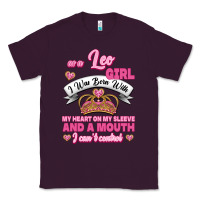 Plum As A Leo Girl I Was Born With My Heart On My Sleeve And A Mouth Classic Tee - Jasminsmagicworld